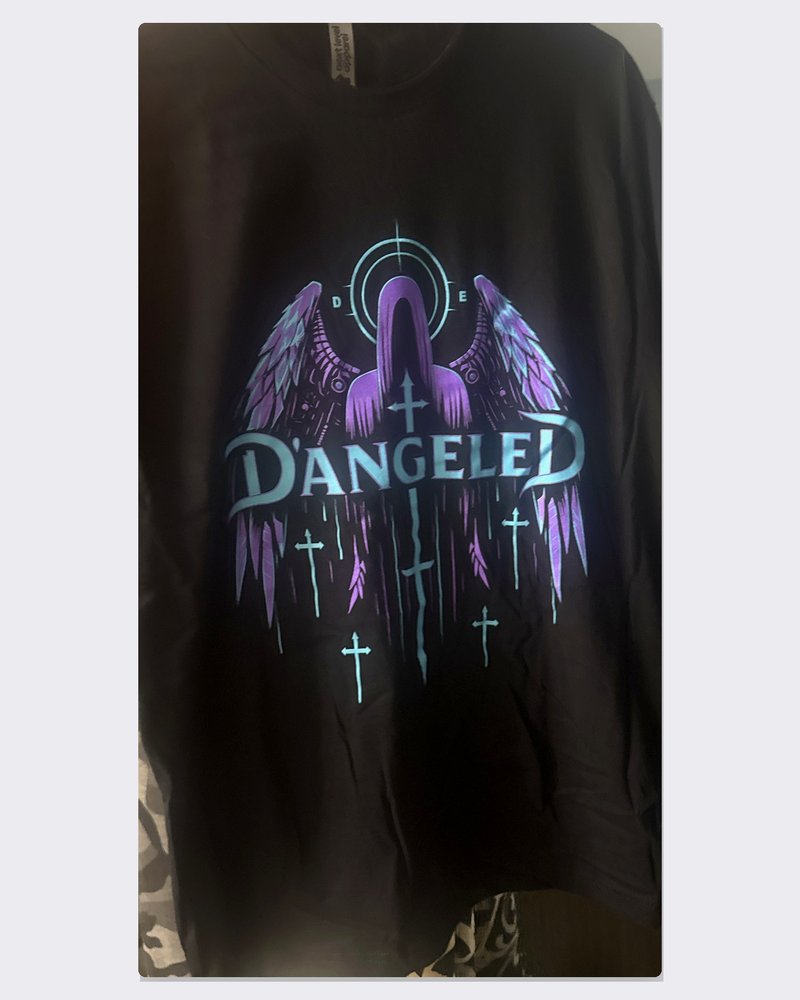 Purple tee hanging