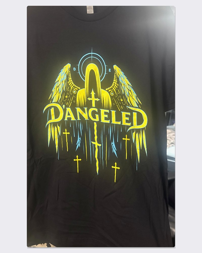 Yellow tee hanging