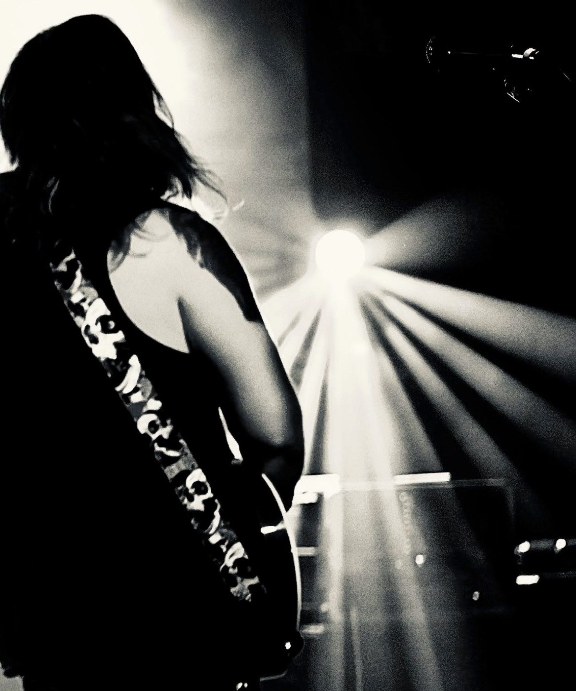 Backlit silhouette on stage